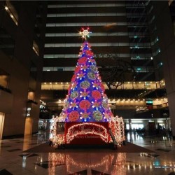 起航工艺 LED发光圣诞树 圣诞节装饰礼品 大型商场活动 圣诞七彩变化发光源头厂家